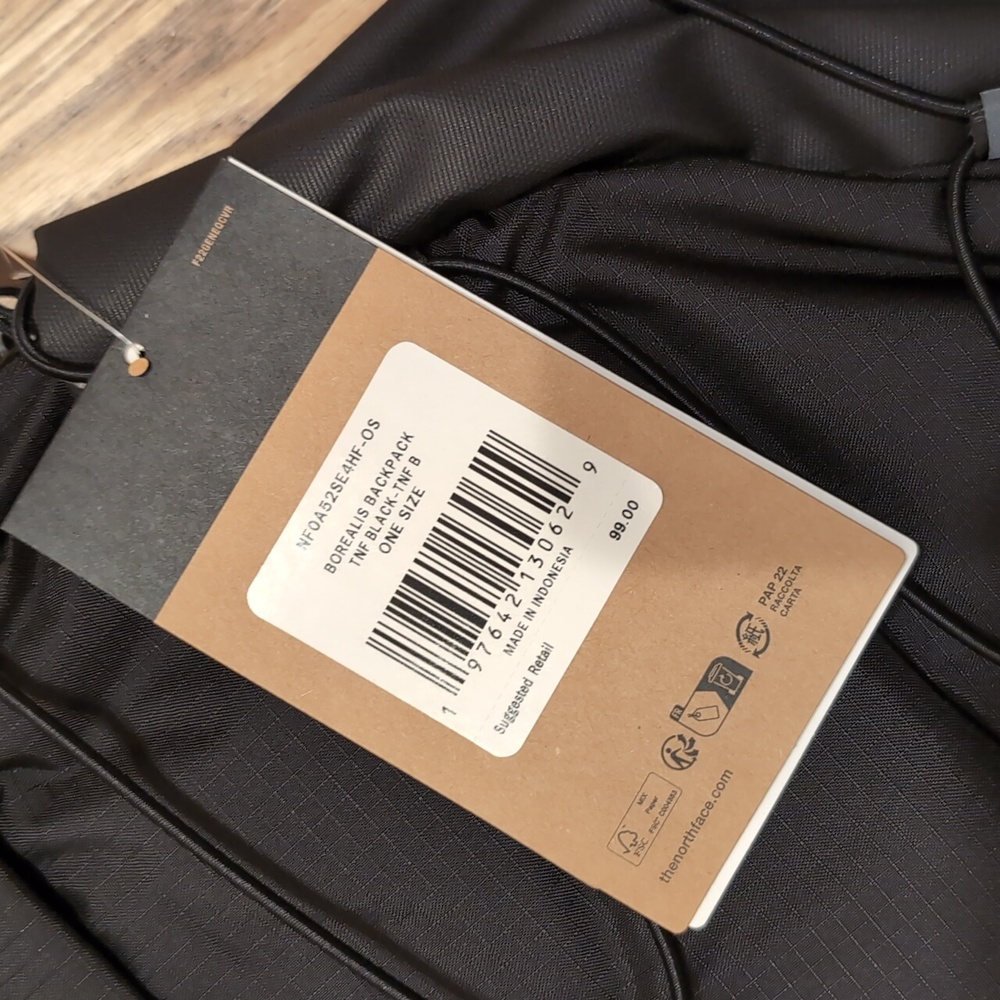 THE NORTH FACE Borealis Backpack/Bookbag Black 28L NEW - Picture 2 of 8